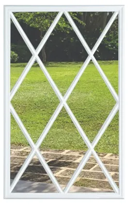 22-in x 36-in Clear Front Half Door Glass Inserts With Grid Over Glass 12 - Lite ("For Sale In Store Only")