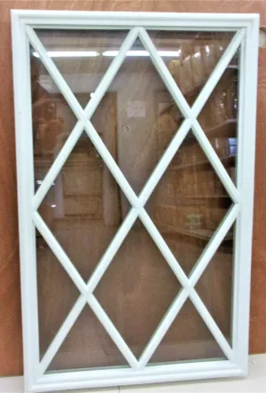 22-in x 36-in Clear Front Half Door Glass Inserts With Grid Over Glass 12 - Lite ("For Sale In Store Only")