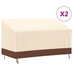 3-Seater Bench Covers 2 pcs 159x84x56/81 cm 600D Oxford Fabric