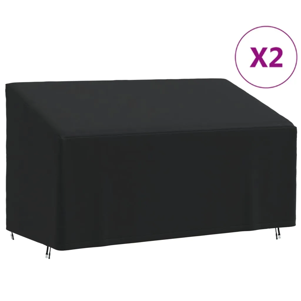 3-Seater Bench Covers 2 pcs 175x85x68/94 cm 420D Oxford Fabric