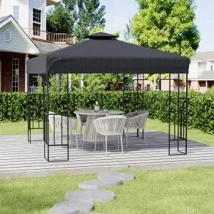 3x3m Steel Outdoor Pergola with Minimalist Design