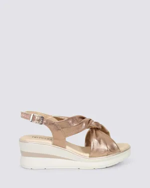 5611 WEDGE SANDALS NUDE LEATHER