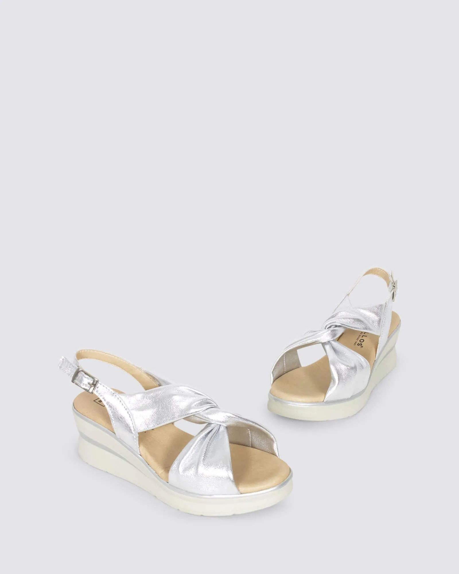 5611 WEDGE SANDALS PLATA LEATHER