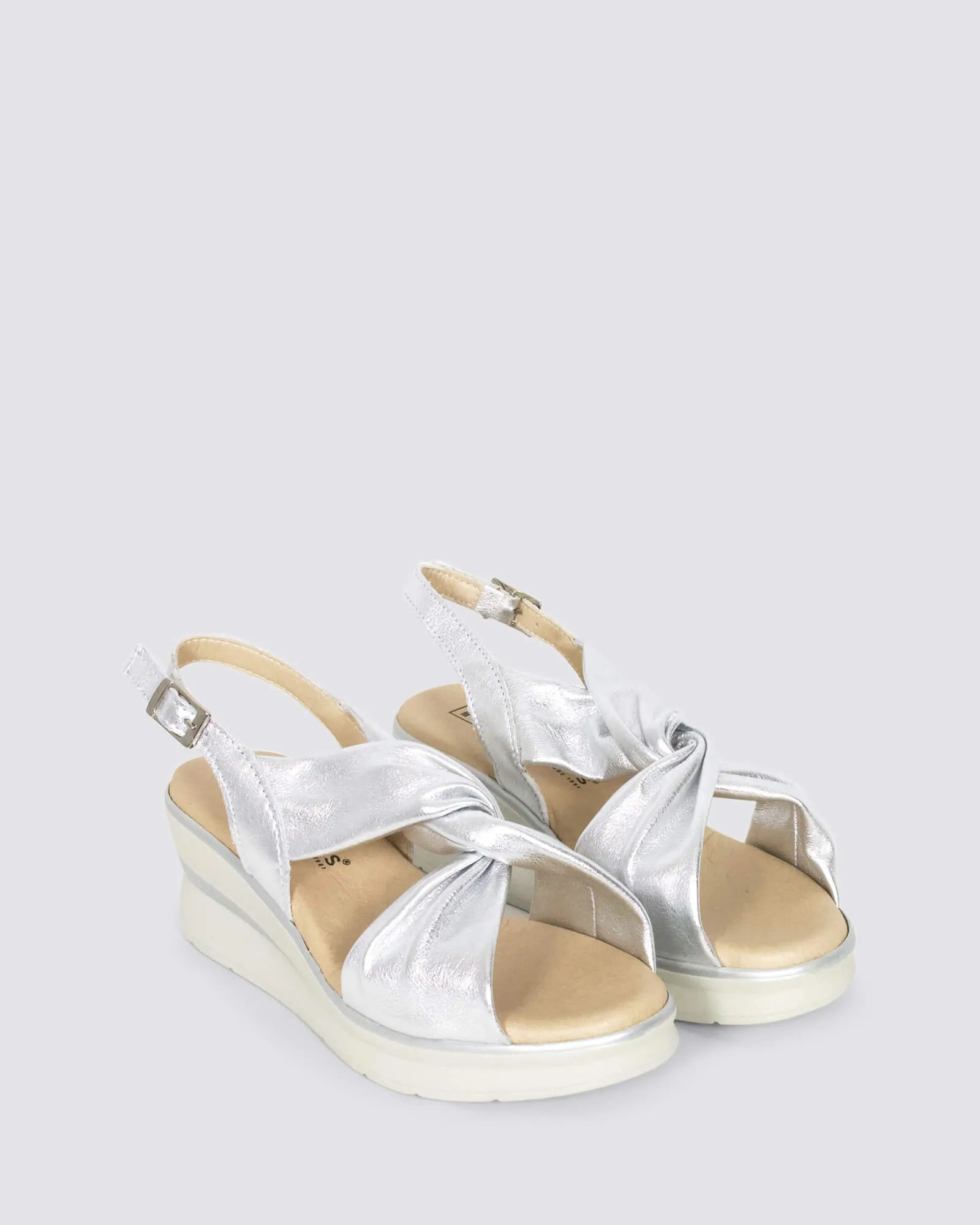5611 WEDGE SANDALS PLATA LEATHER