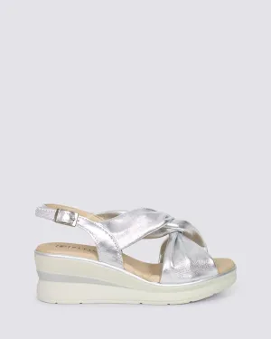 5611 WEDGE SANDALS PLATA LEATHER