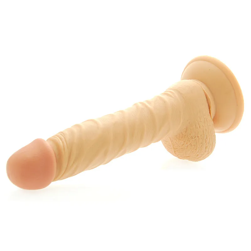 8 Inch Realistic Dildo Dong with Scrotum