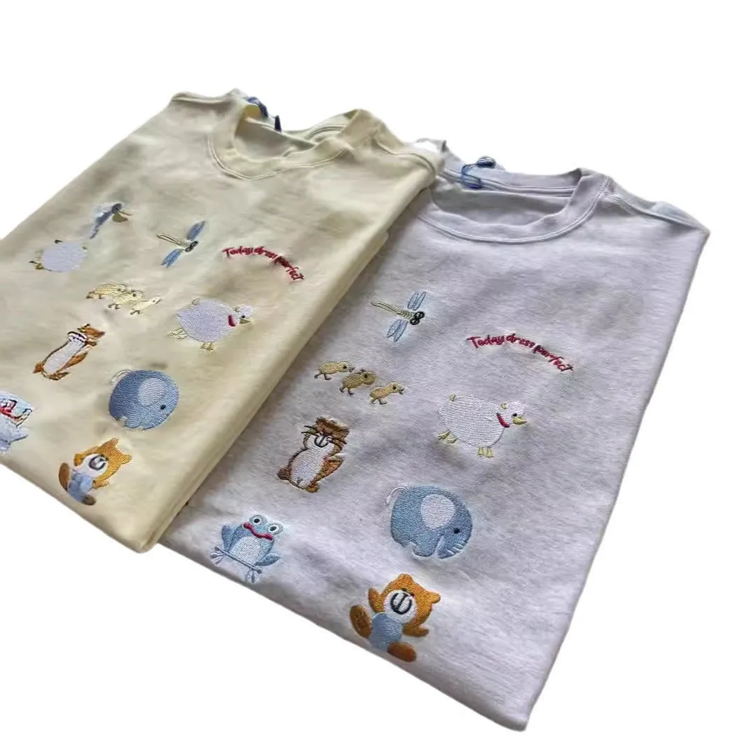 ADER H Women's Oversized T-Shirt | Trendy Loose Fit Tee with Cute Embroidery | Soft & Comfy Crew Neck | Must-Have Casual Style!