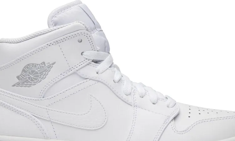 Air Jordan 1 Retro Mid White Pure Platinum sneakers, white