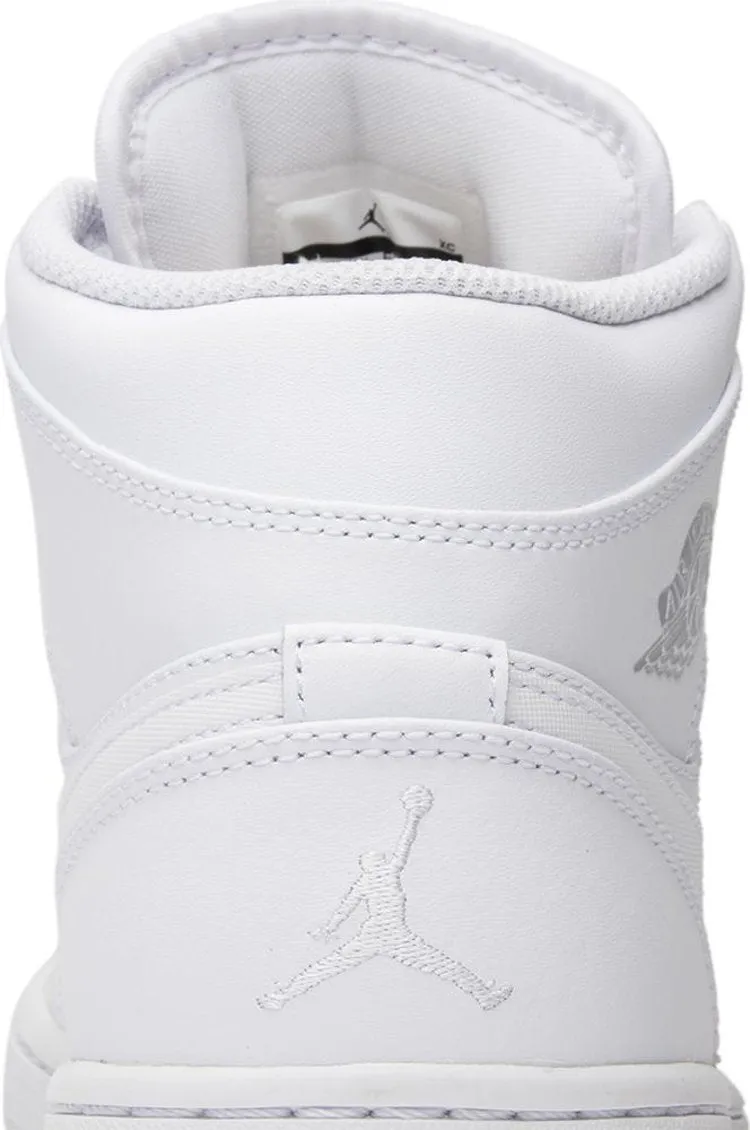 Air Jordan 1 Retro Mid White Pure Platinum sneakers, white