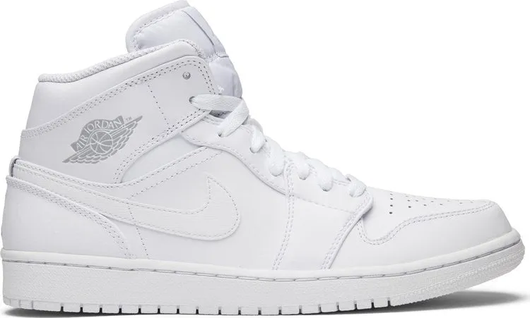 Air Jordan 1 Retro Mid White Pure Platinum sneakers, white