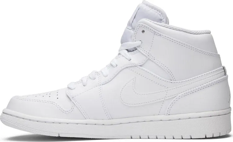 Air Jordan 1 Retro Mid White Pure Platinum sneakers, white
