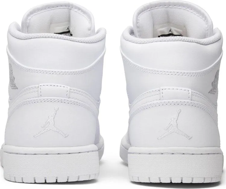 Air Jordan 1 Retro Mid White Pure Platinum sneakers, white