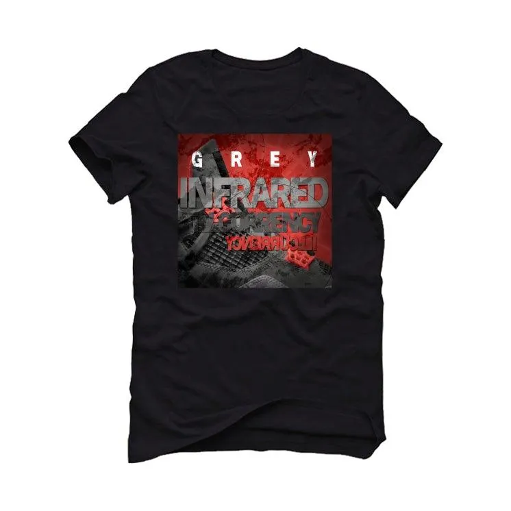 Air Jordan 4 “Infrared” Black T-Shirt (GREY INFRARED)