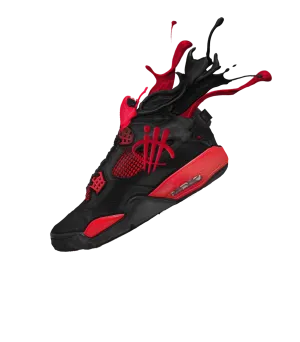 Air Jordan 4 “Red Thunder” Black T-Shirt (RED THUNDER SPLASH)