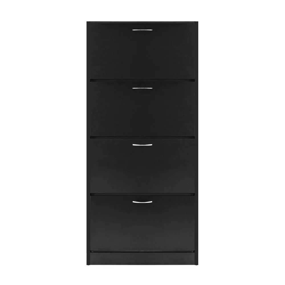 Artiss Shoe Cabinet Shoes Storage Rack Organiser 60 Pairs Black Shelf Drawer