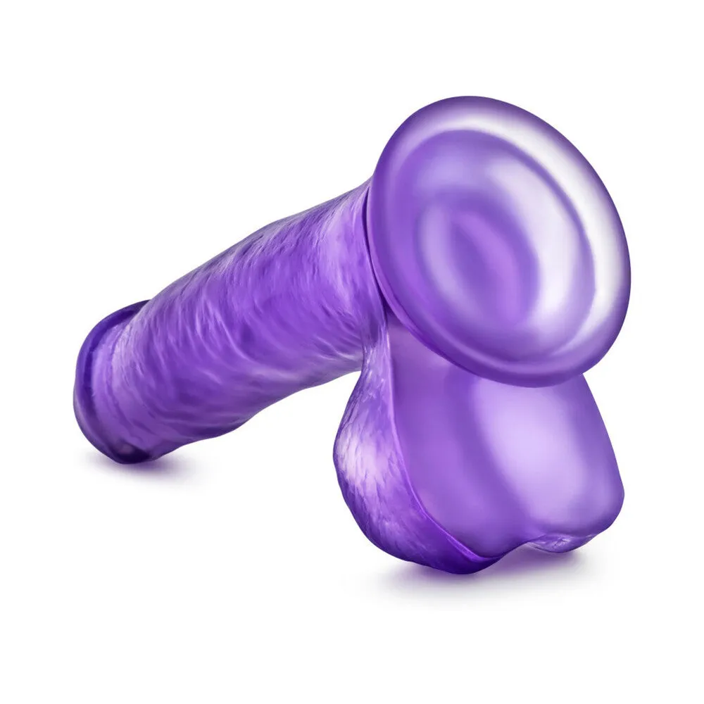 B Yours Sweet 'n Hard 1 Realistic 7 in. Dildo with Balls Purple