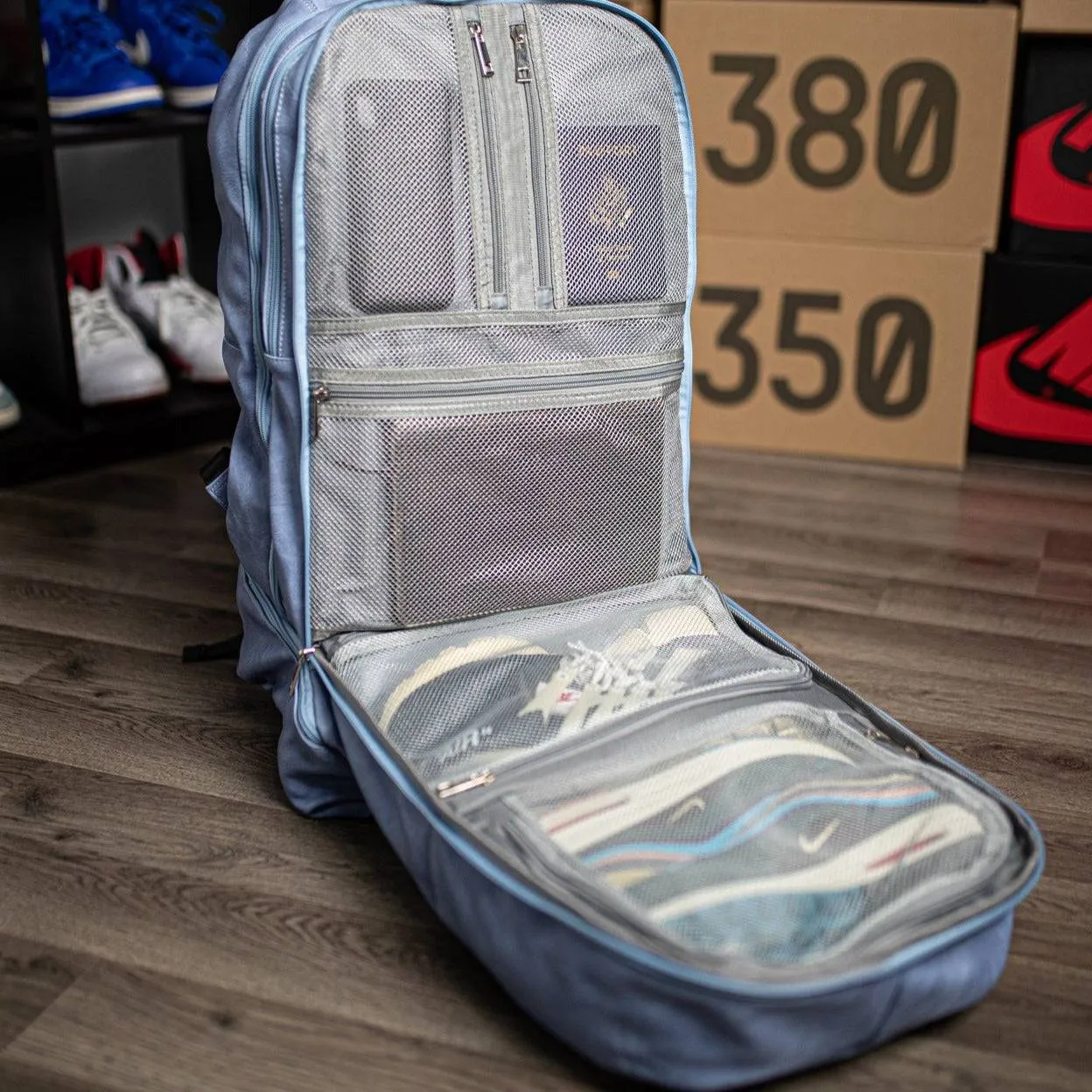 Baby Blue Leather Luxury Carry-On (BLACK FRIDAY SALE)