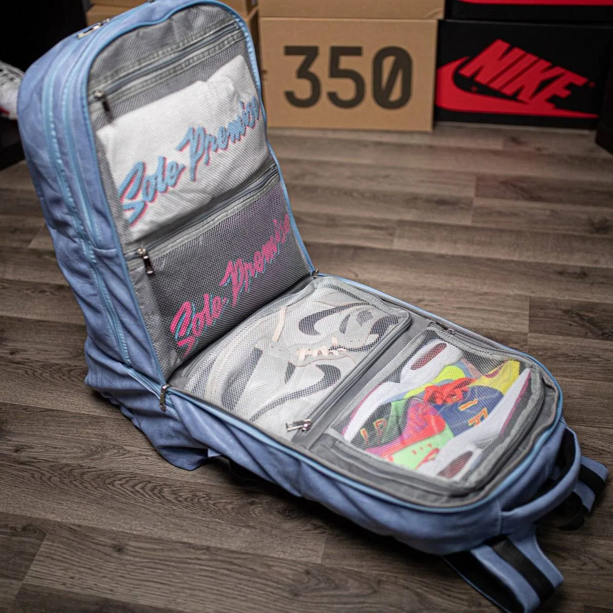 Baby Blue Leather Luxury Carry-On (BLACK FRIDAY SALE)