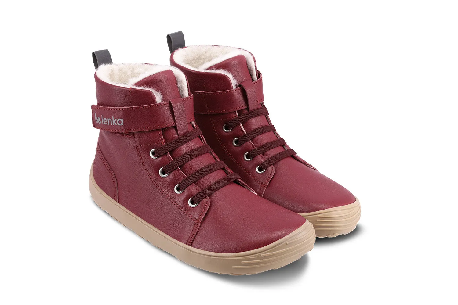 Barefoot Be Lenka Winter Kids - Dark Cherry Red