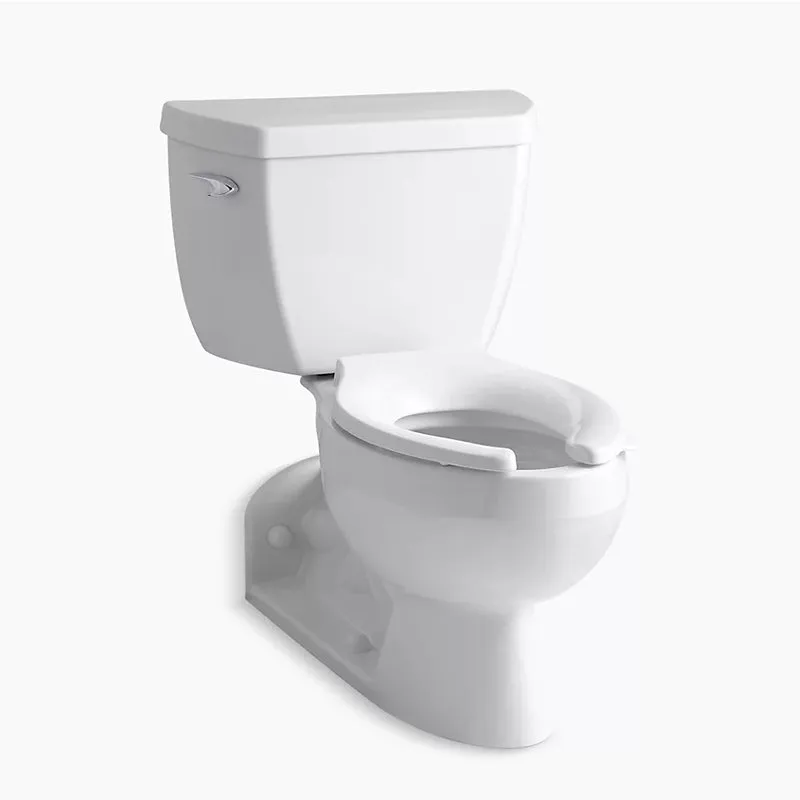 Barrington Elongated 1.6 gpf Two-Piece Toilet in White with Toilet Tank Locks
