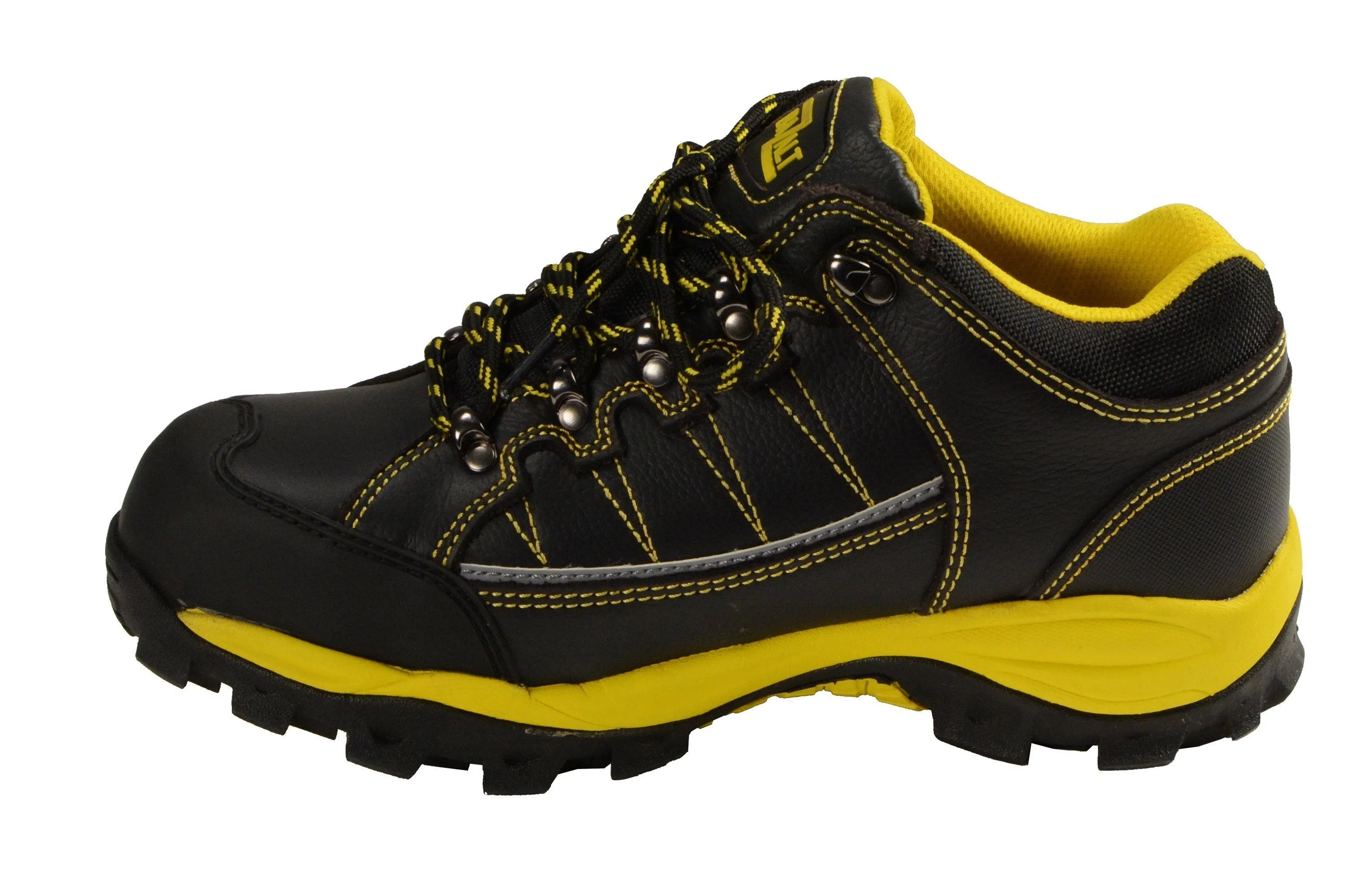 BAZALT-MPM9120-Men’s Black & Yellow Water & Frost Proof Leather Shoe