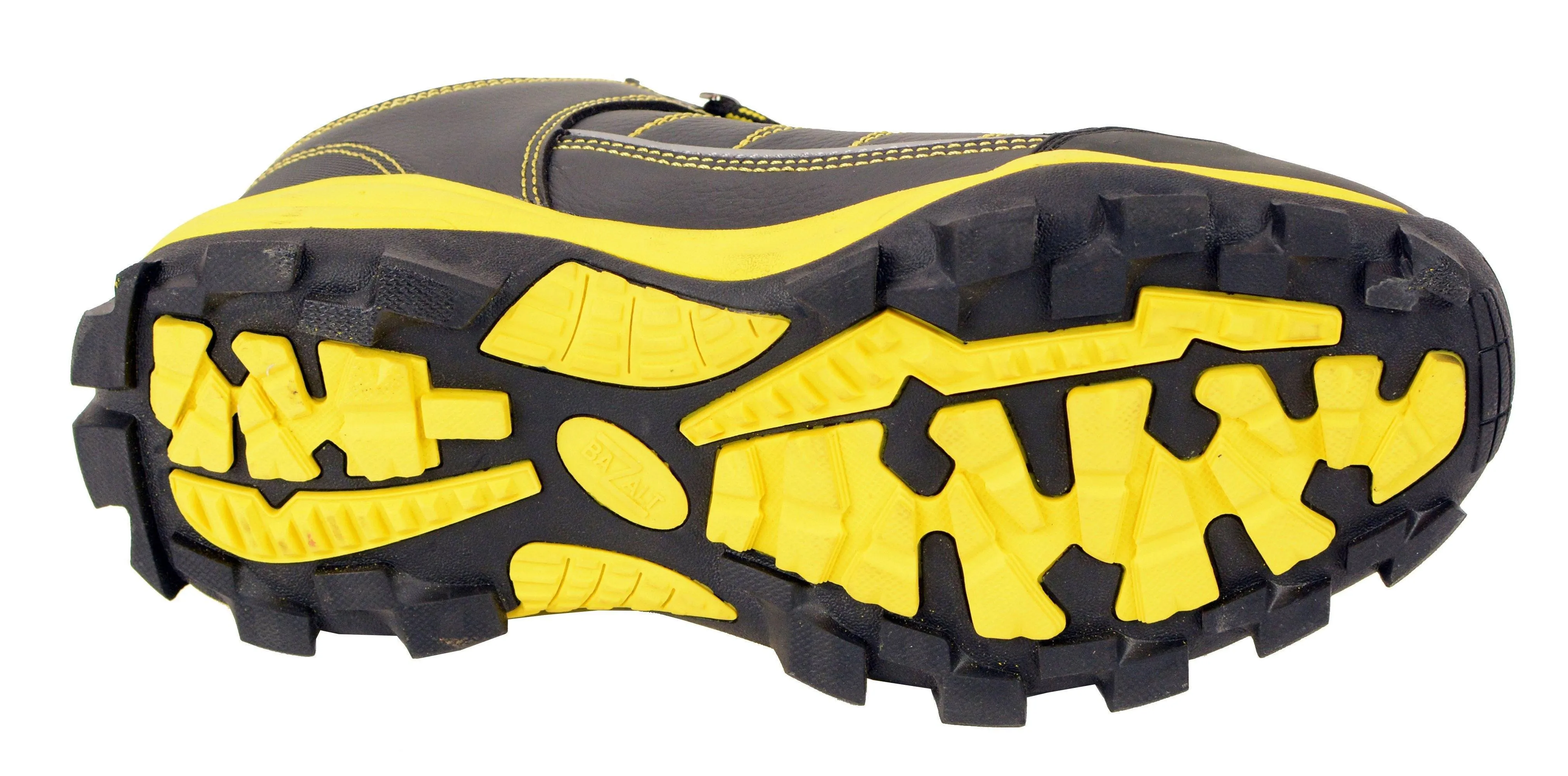 BAZALT-MPM9120-Men’s Black & Yellow Water & Frost Proof Leather Shoe