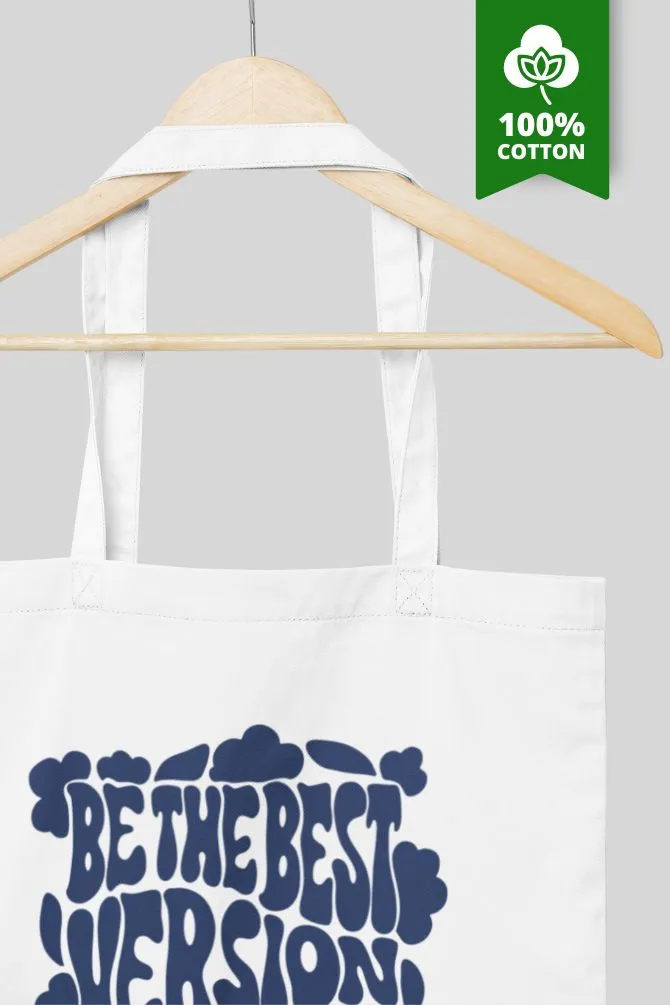 Best Version Of You Quote Zipper Tote Bag