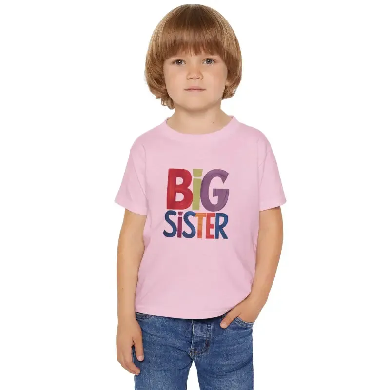 Big Sister Cotton Jersey Tee Ecostyle for Toddlers
