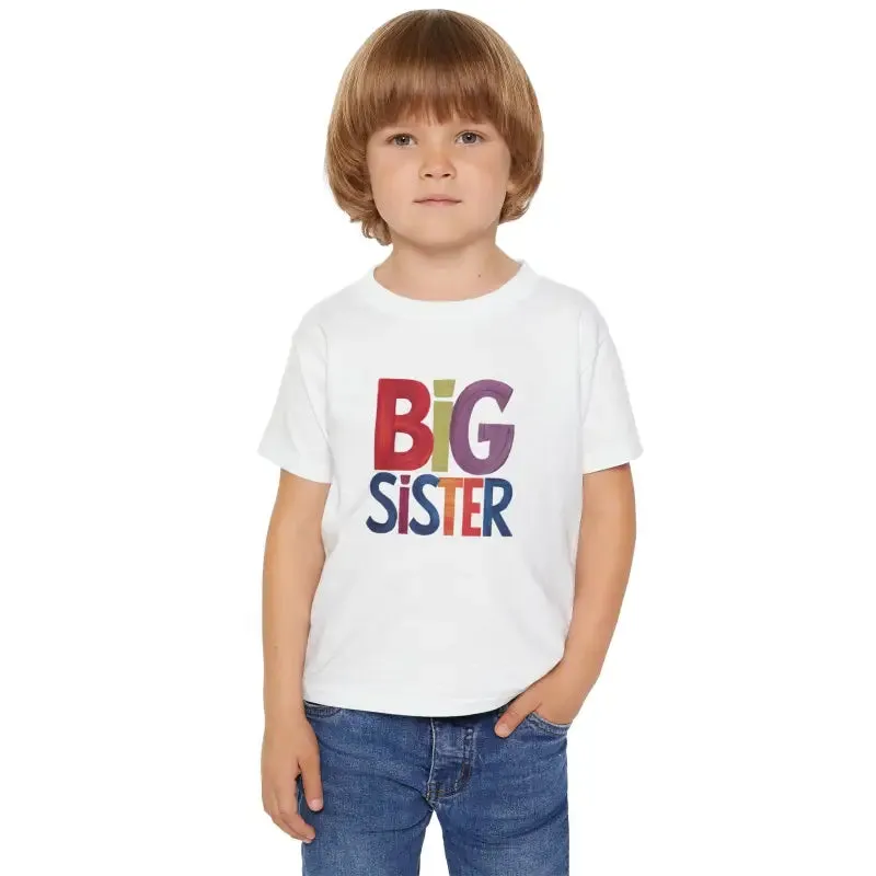 Big Sister Cotton Jersey Tee Ecostyle for Toddlers