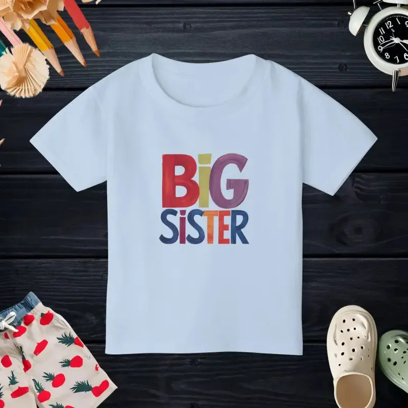 Big Sister Cotton Jersey Tee Ecostyle for Toddlers