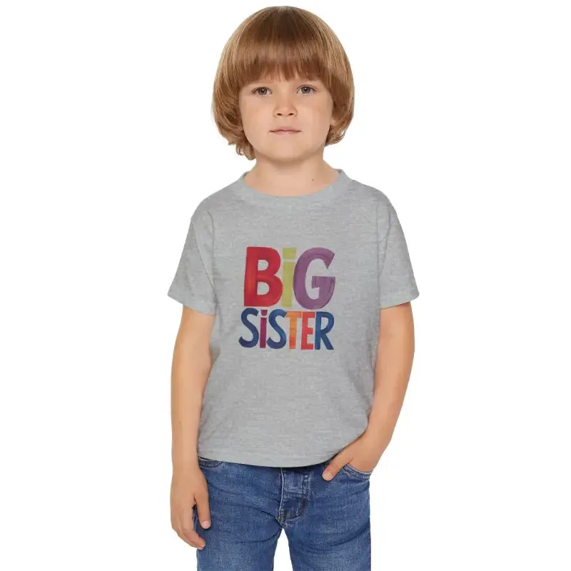 Big Sister Cotton Jersey Tee Ecostyle for Toddlers