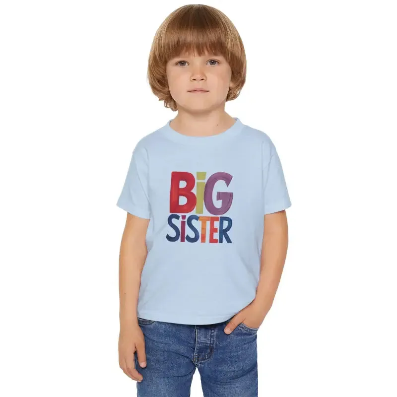 Big Sister Cotton Jersey Tee Ecostyle for Toddlers