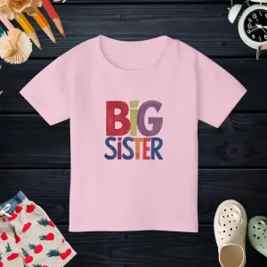 Big Sister Cotton Jersey Tee Ecostyle for Toddlers
