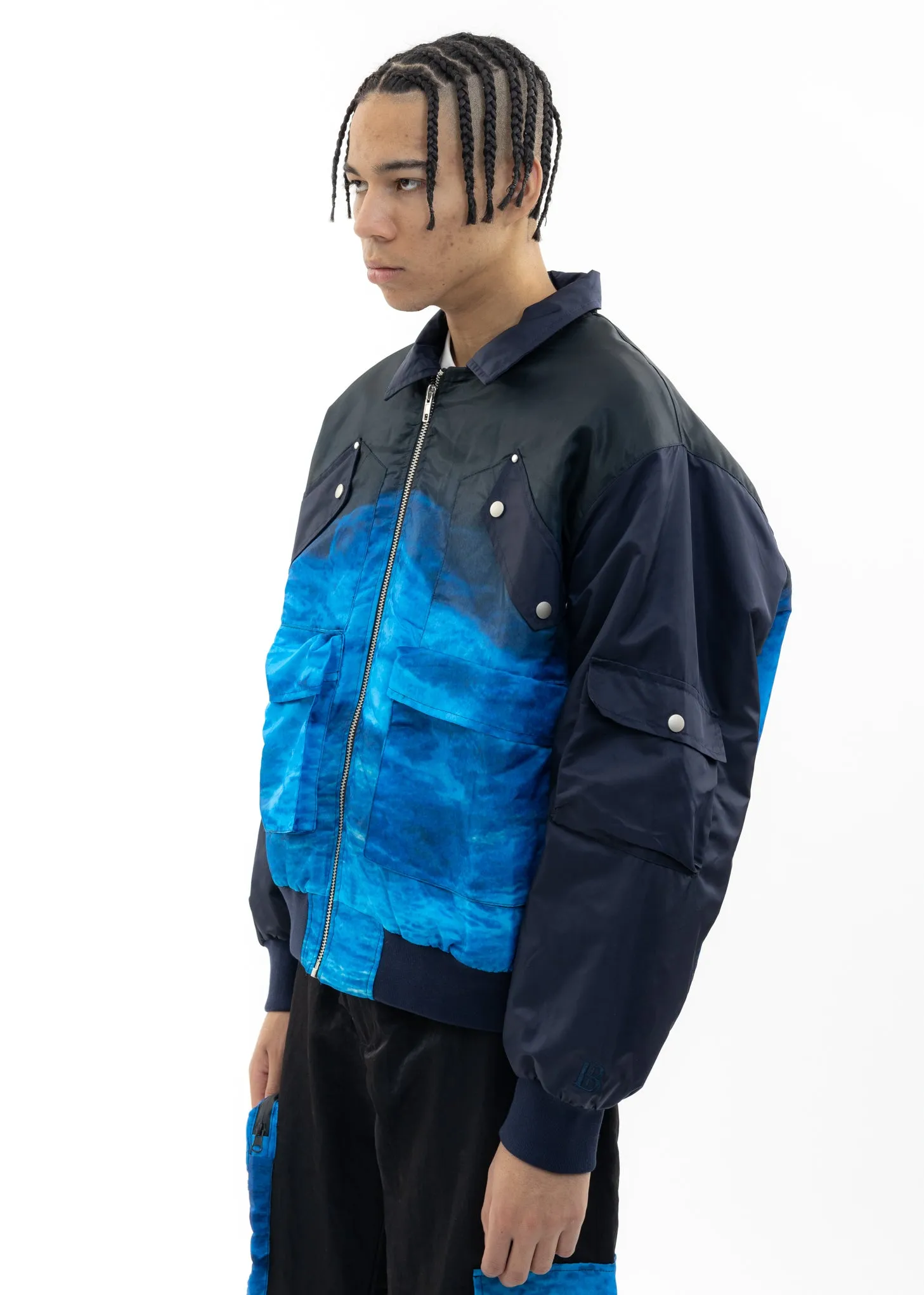 Black Water Printed Jacket