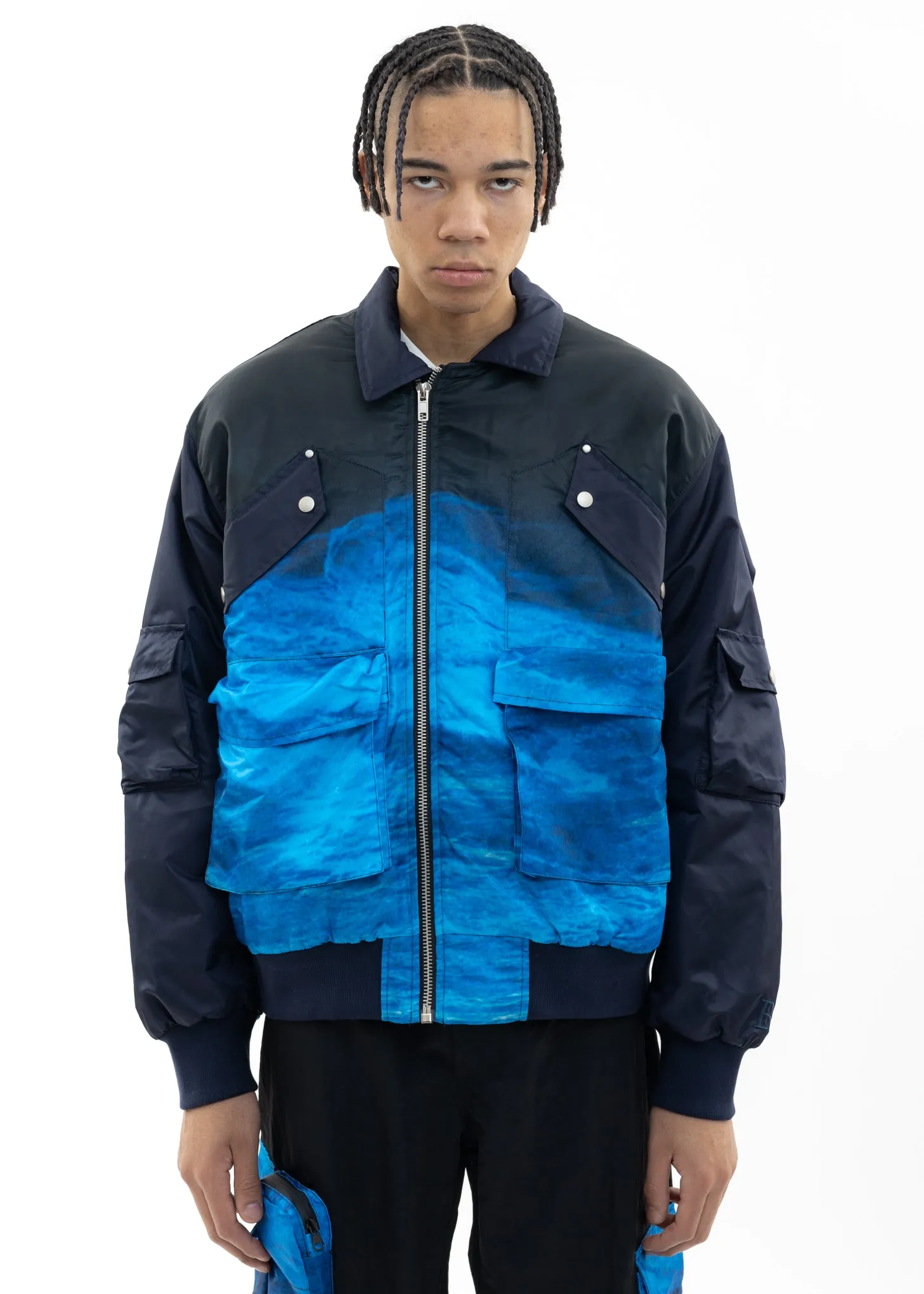 Black Water Printed Jacket