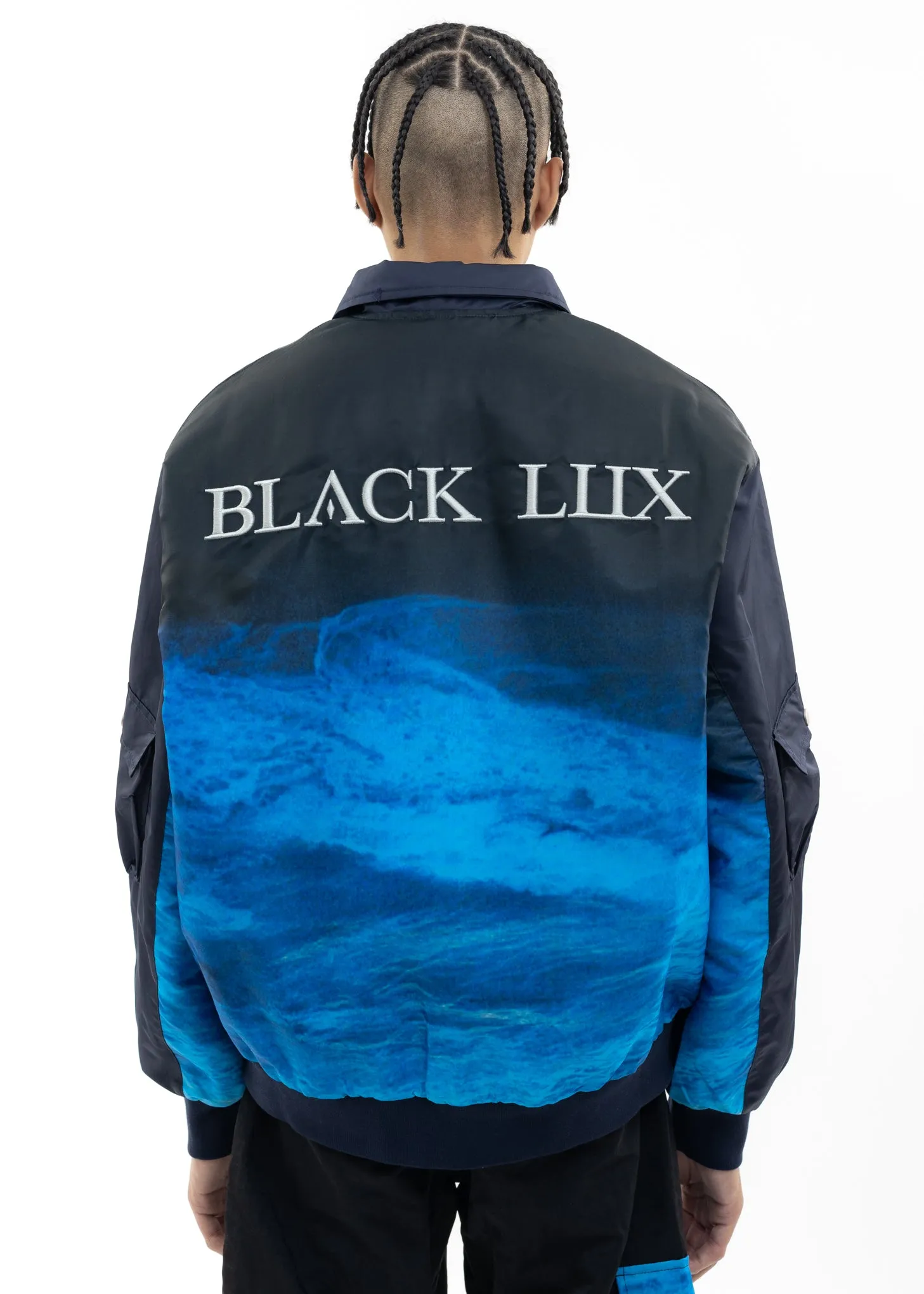 Black Water Printed Jacket