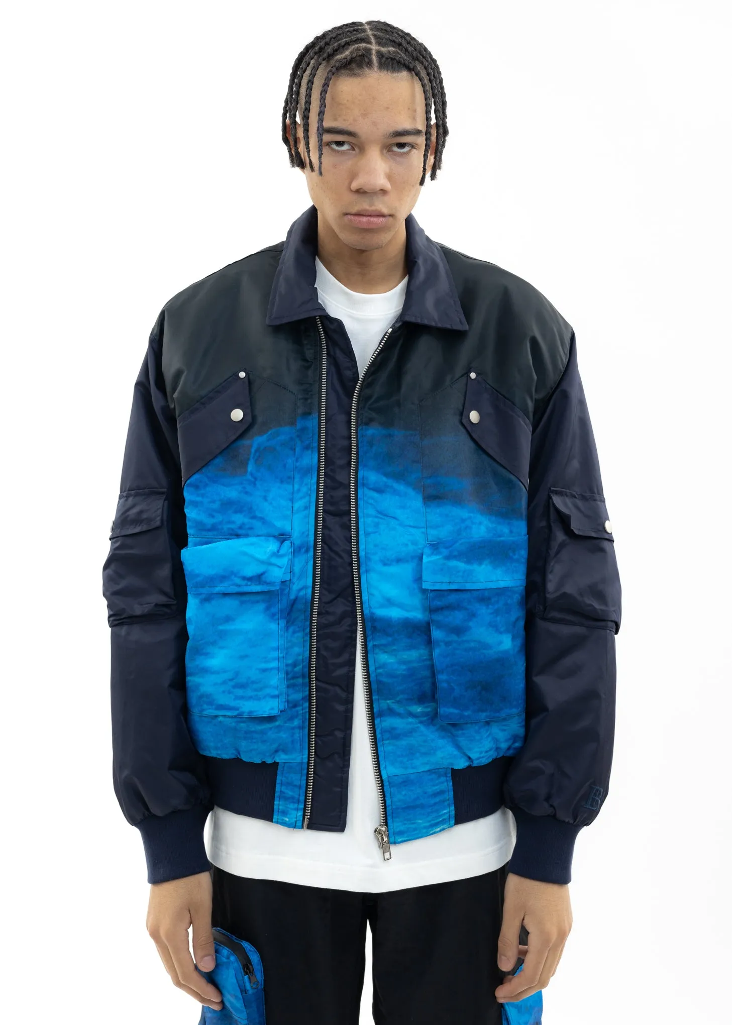 Black Water Printed Jacket