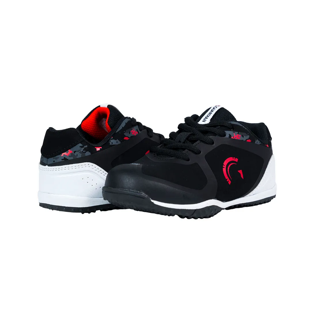 Bolt Youth Low Top Turf Baseball and Softball Shoes (Black/Red)