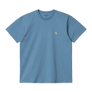 Carhartt WIP Chase T-Shirt - Icy Water / Gold