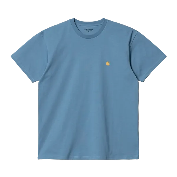 Carhartt WIP Chase T-Shirt - Icy Water / Gold
