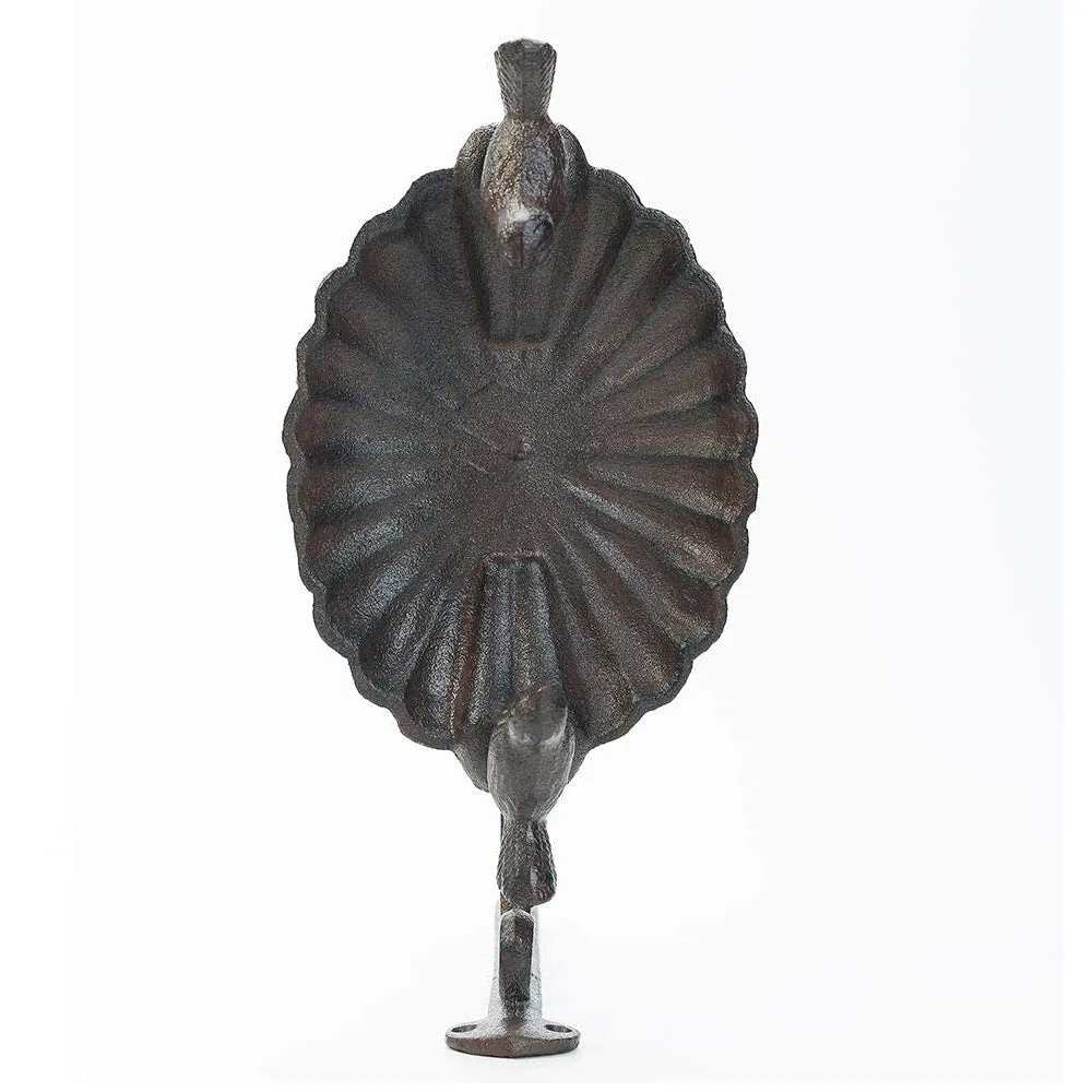 Cast Iron Outdoor Hanging Bracket with Bird Feeder