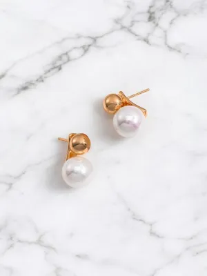 Caterina - Simple Elegant Pearl Drop Earrings