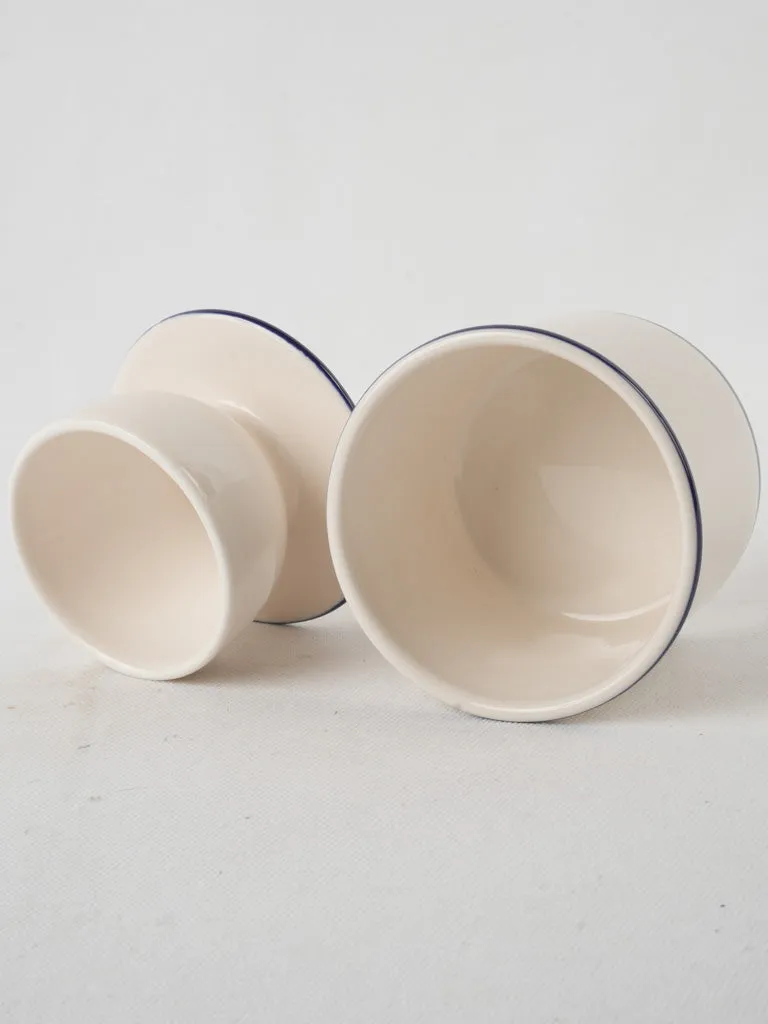 Ceramic butter bell w/ blue stripe in box w/ 3/3