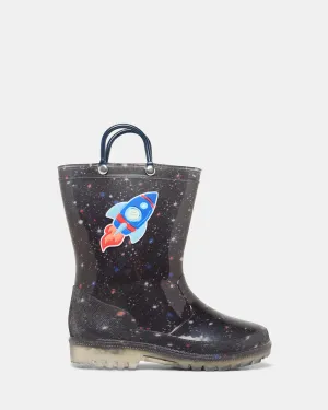 Charlie Galaxy Gumboot Black Multi
