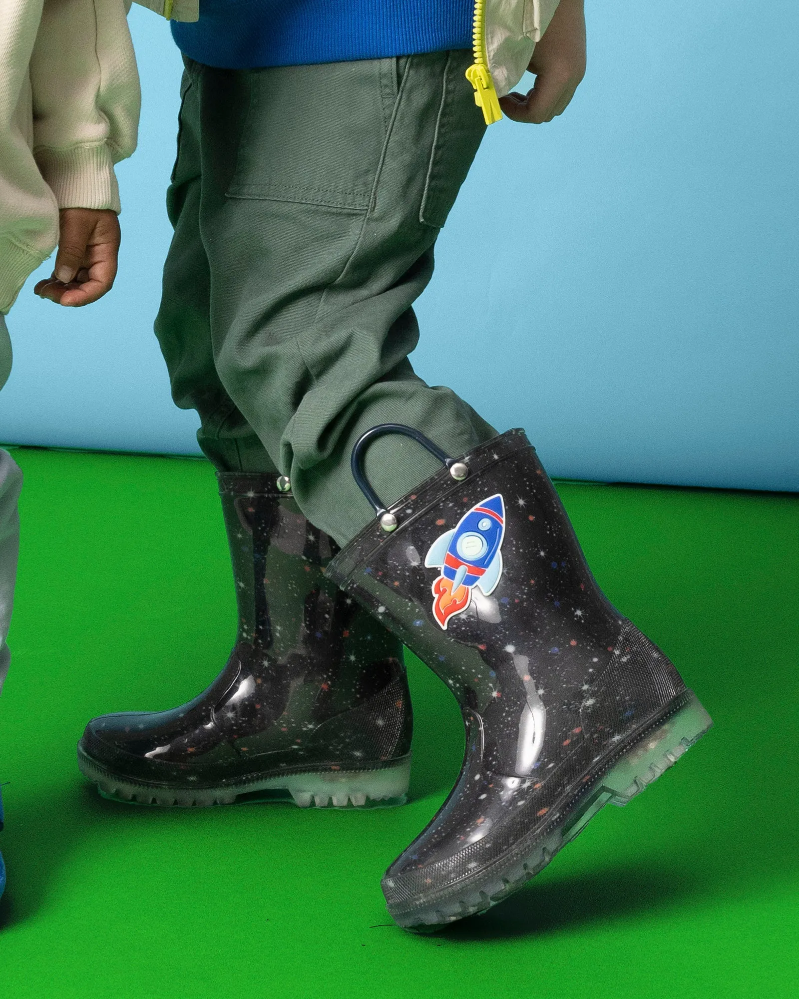 Charlie Galaxy Gumboot Black Multi