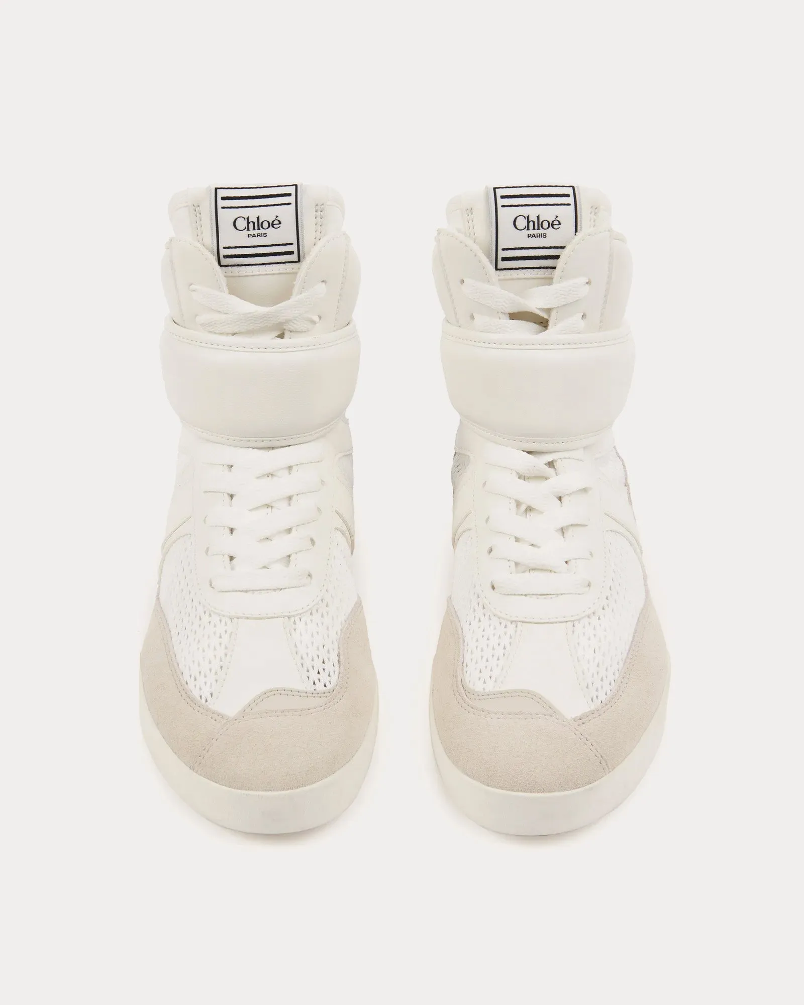 Chloé Kick Cloudy Cream High Top Sneakers