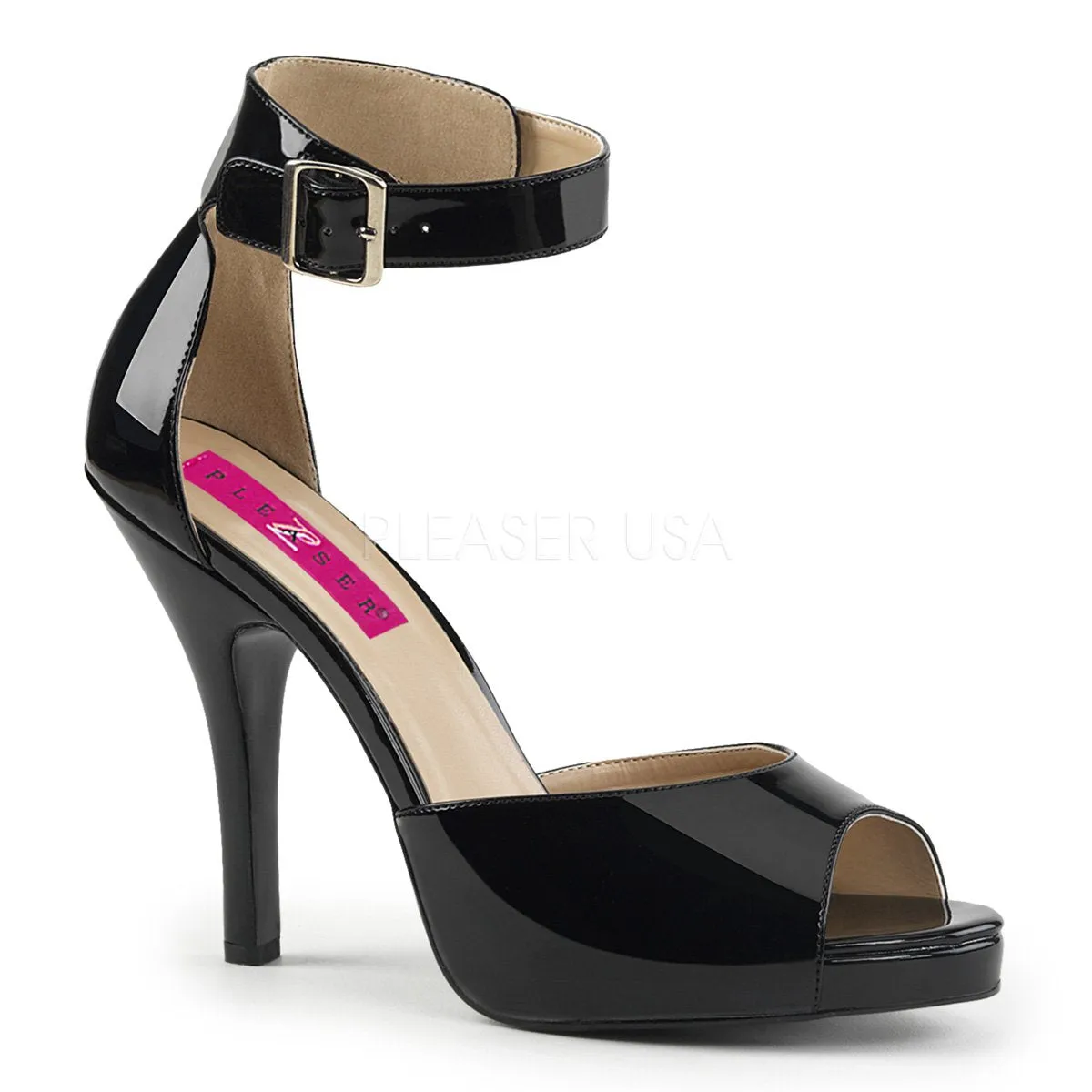 Closed Back Sandal with Ankle Strap and 5-inch Heel 5-colors EVE-02