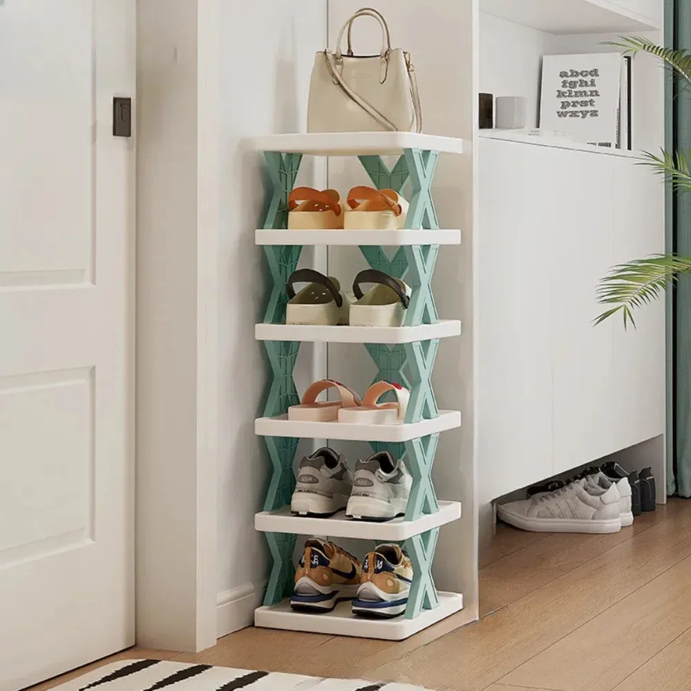 Compact Corner Shelving Shoe Organizer