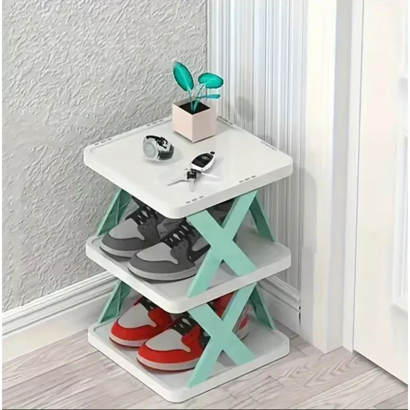 Compact Corner Shelving Shoe Organizer