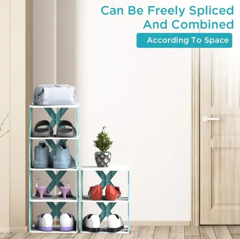 Compact Corner Shelving Shoe Organizer